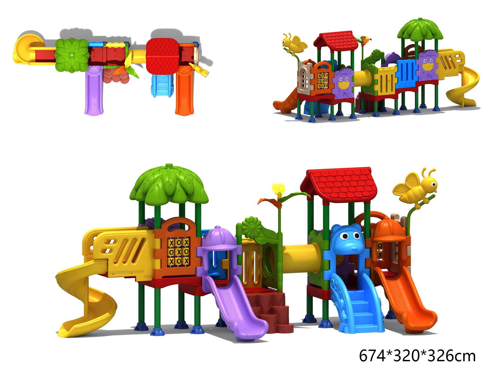 Kids Outdoor Slide Set - Parque infantil para niños, juegos de