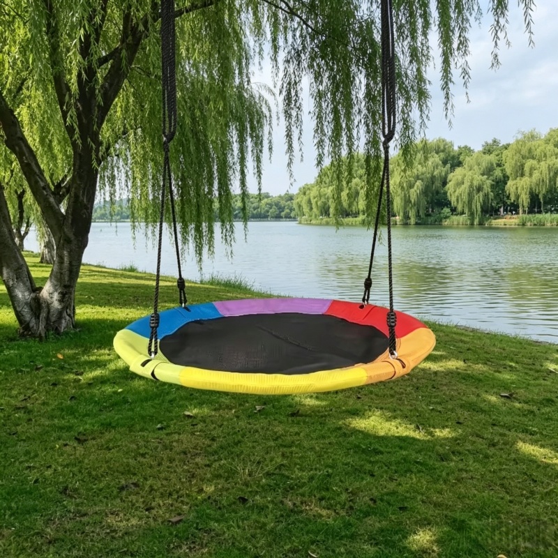 Kids Outdoor Hammock Swing - Hamaca Circular de Lona Oxford para