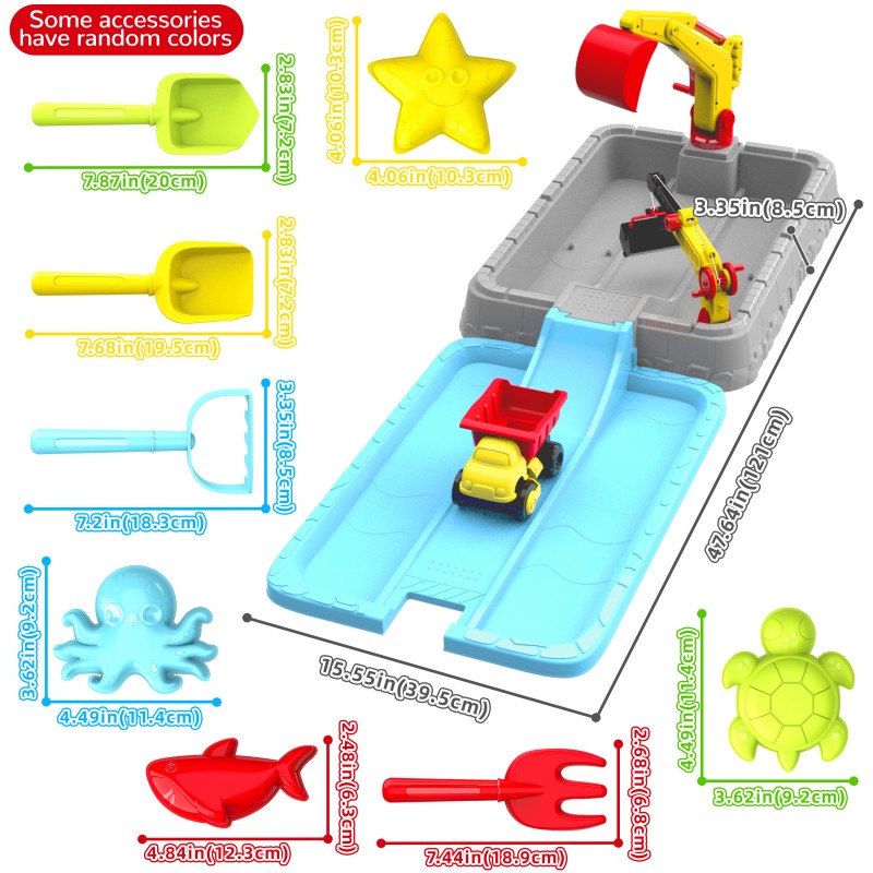 Kids Outdoor Dump Truck - Juego de Construcción de Camiones de