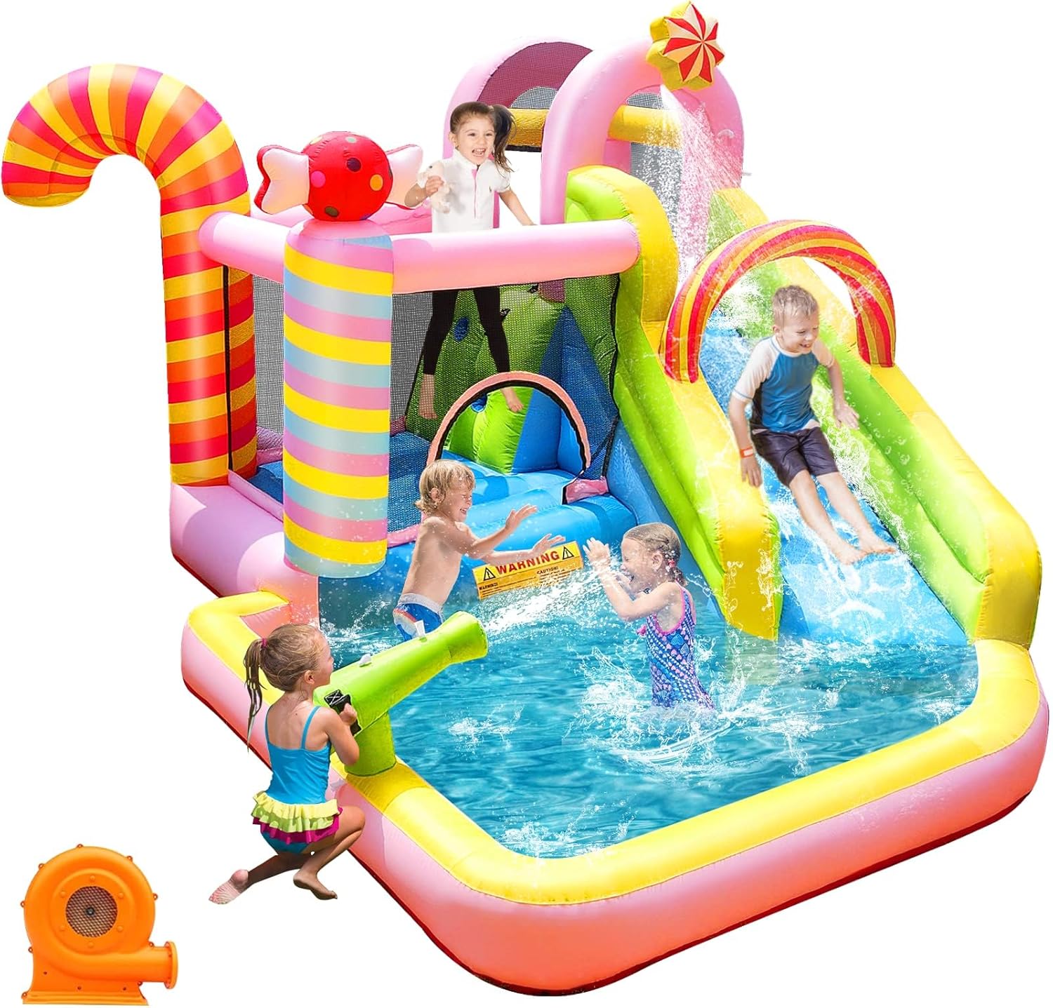 Kids Outdoor Basketball Hoop - Tobogán Acuático Inflable para Niños, Parque