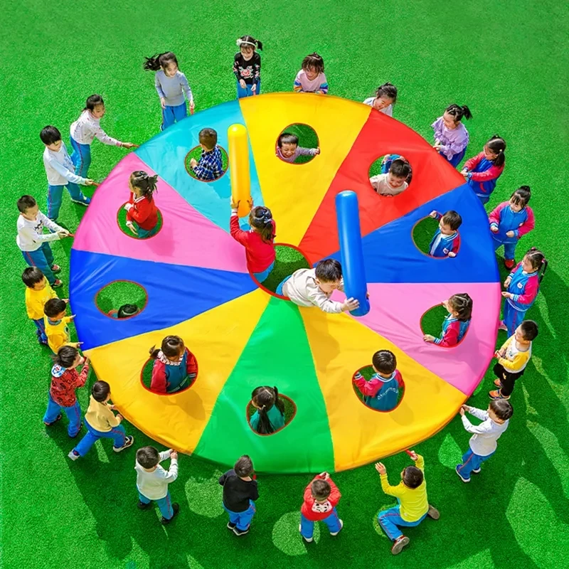 Kids Outdoor Games For Party - Paracaídas Arcoíris Knock Gopher, Juego Interactivo