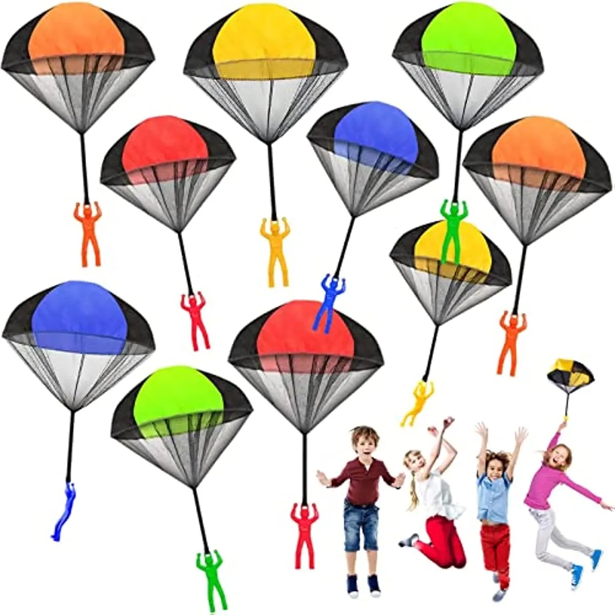 Kids Unique Outdoor Toys - Juguetes de paracaídas para niños, sin