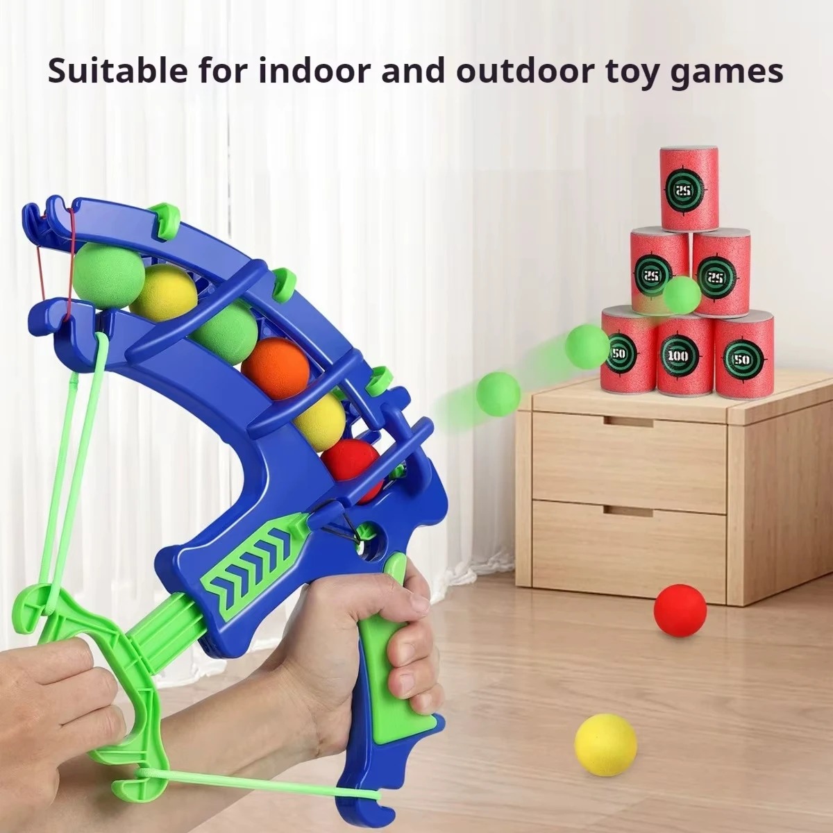 Kids Outdoor Games For Party - Pistola de Burbujas Deportiva con Objetivo,