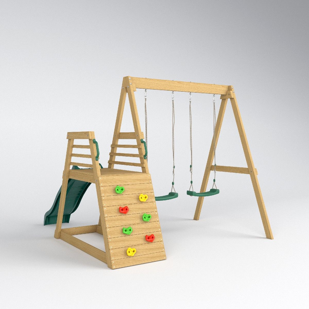 Kids Outdoor Slide Set - 2026 Parque Infantil de Madera para