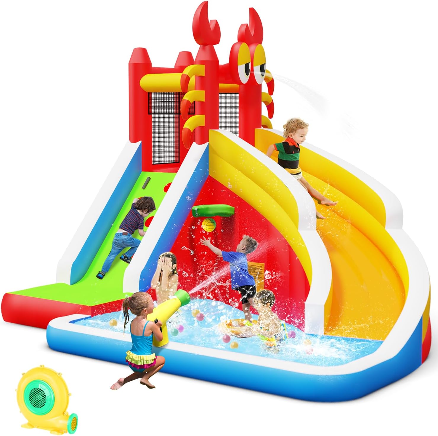 Kids Outdoor Basketball Hoop - Gran Casa de Brinco Inflable con