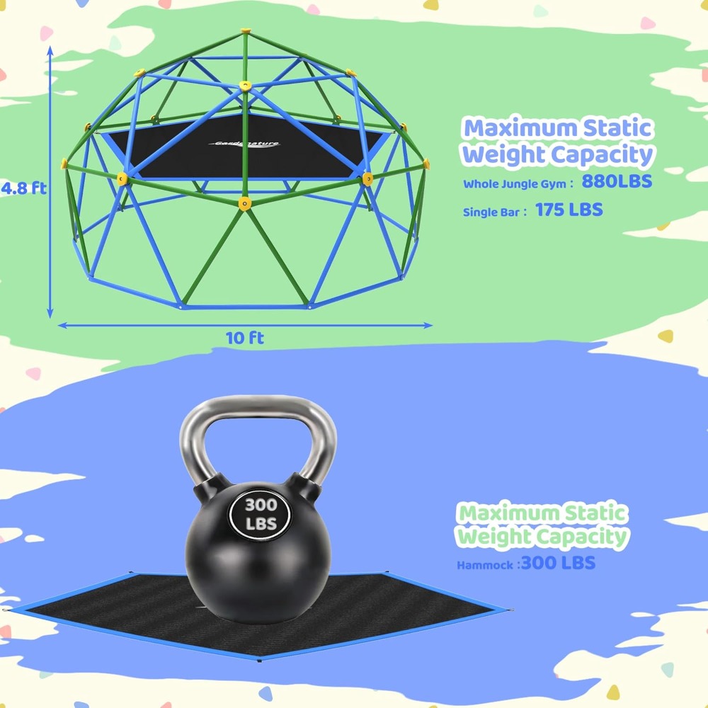Estructura de Juego Geométrica - Kids Outdoor Dome Climber reseña y precio