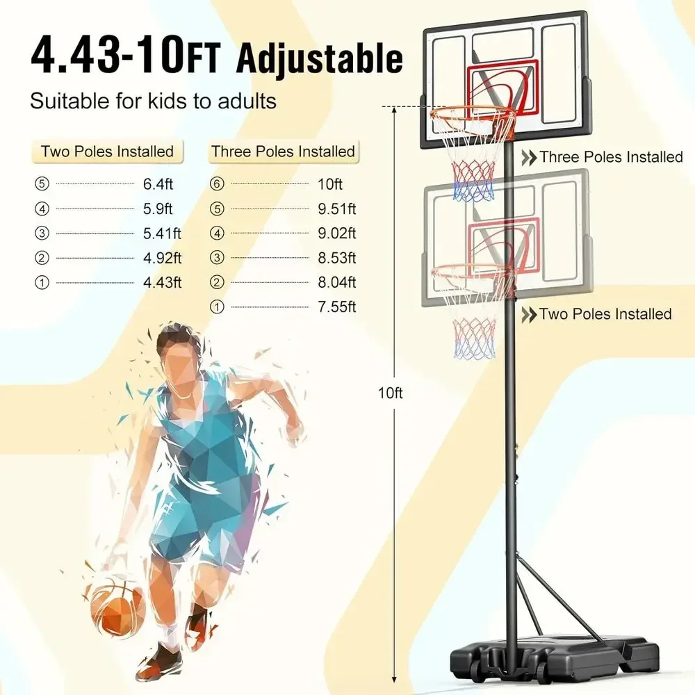 Aro de Baloncesto Portátil par - Kids Outdoor Basketball Hoop reseña y precio