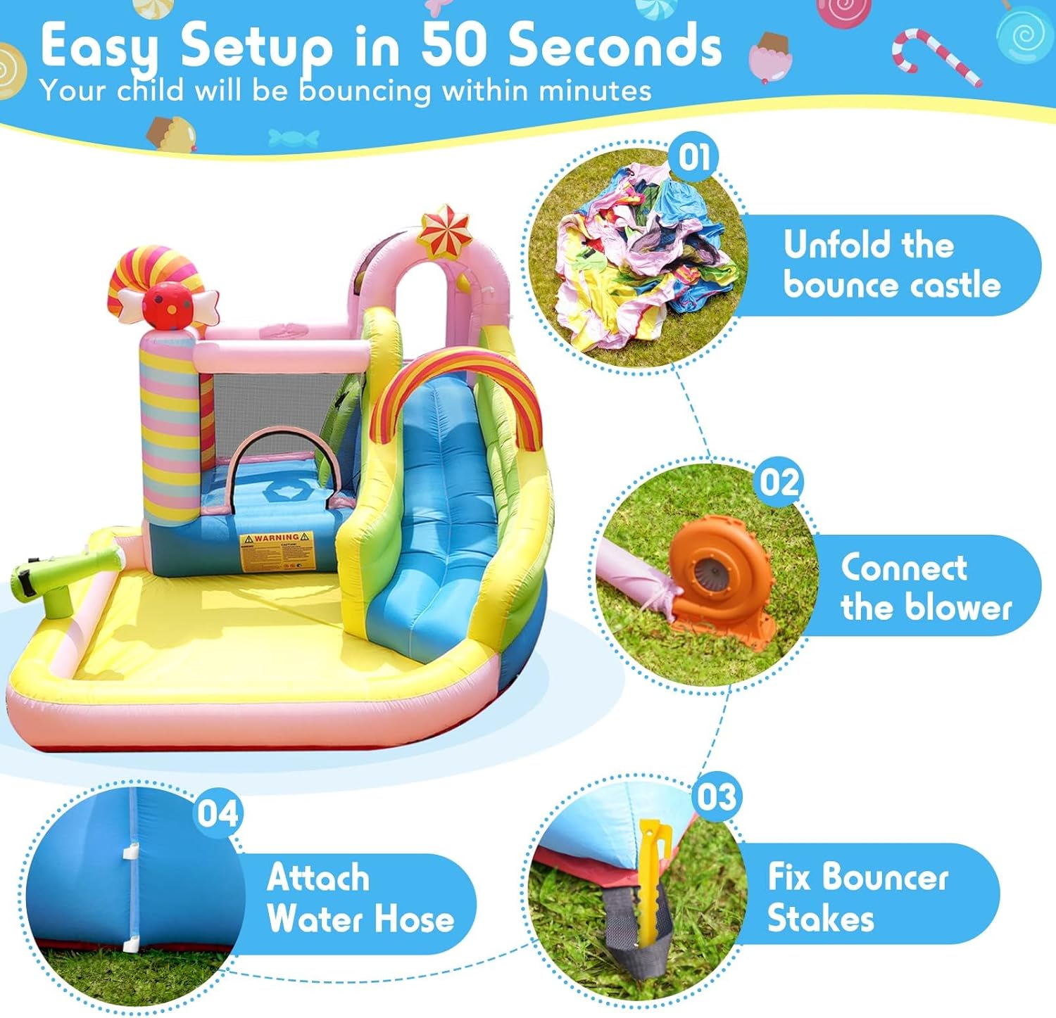 Tobogán Acuático Inflable para - Kids Outdoor Basketball Hoop reseña y precio