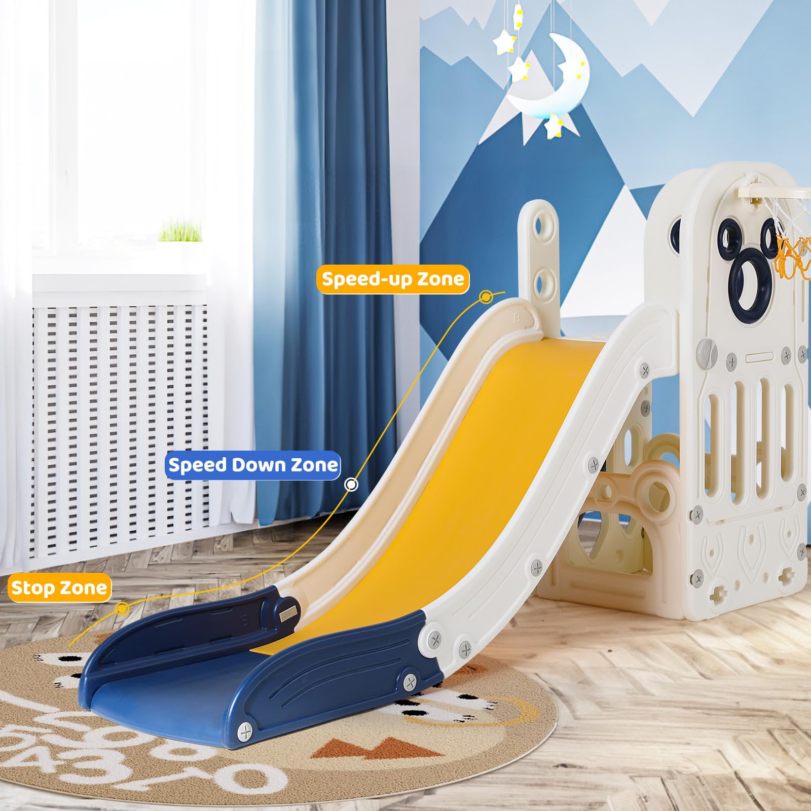 Juego de Tobogán 6 en 1 para N - Kids Outdoor Basketball Hoop reseña y precio