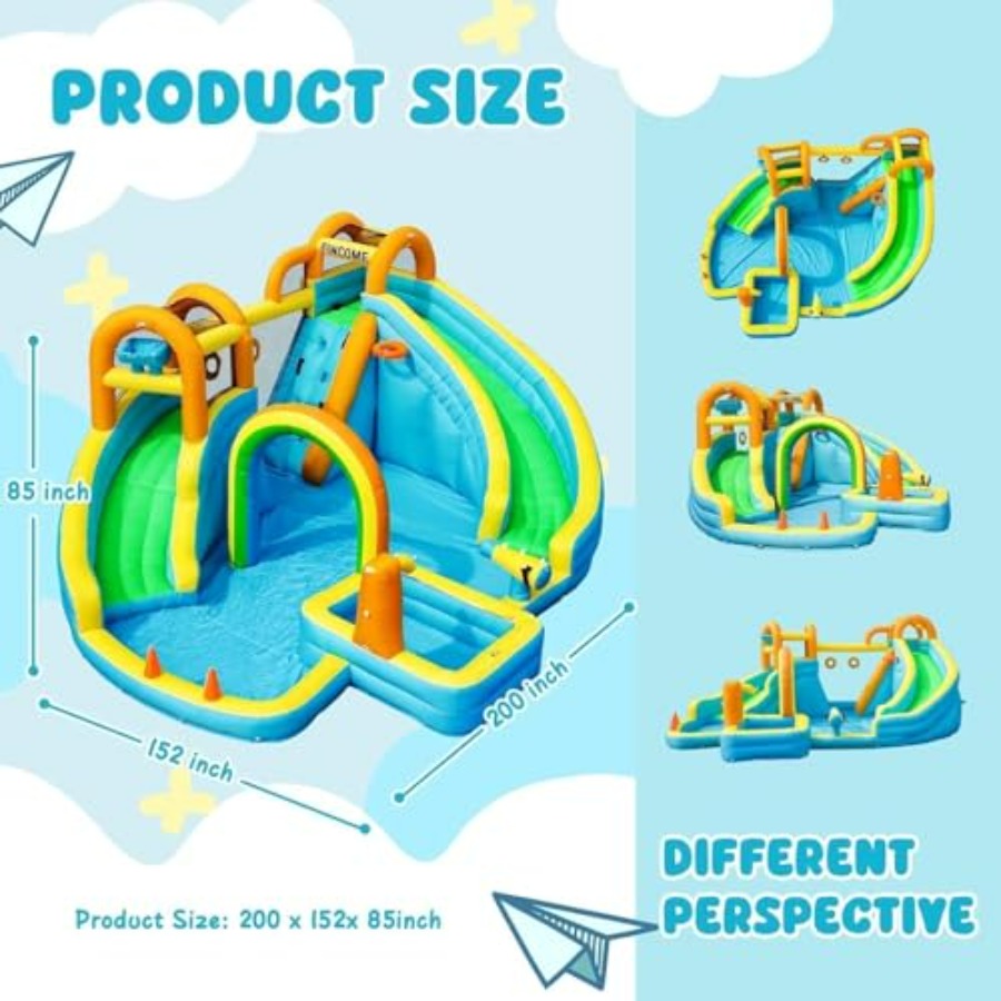 Tobogán acuático inflable para - Kids Outdoor Basketball Hoop reseña y precio