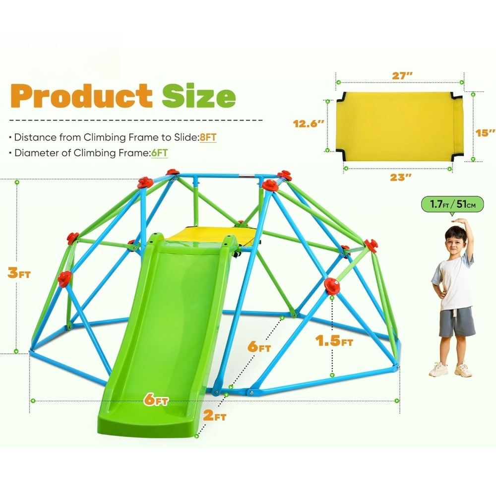 Domo de Escalada Infantil para - Kids Outdoor Dome Climber reseña y precio