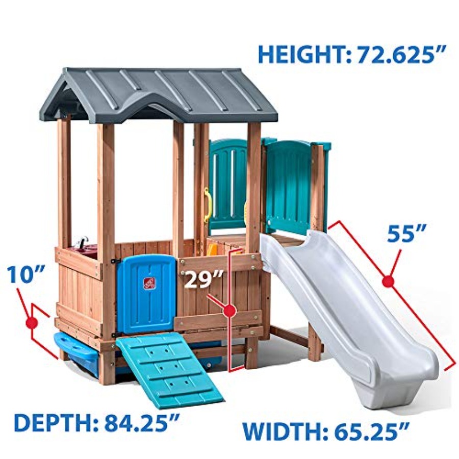 Woodland Adventure Playhouse & - Kids Outdoor Slide Set reseña y precio