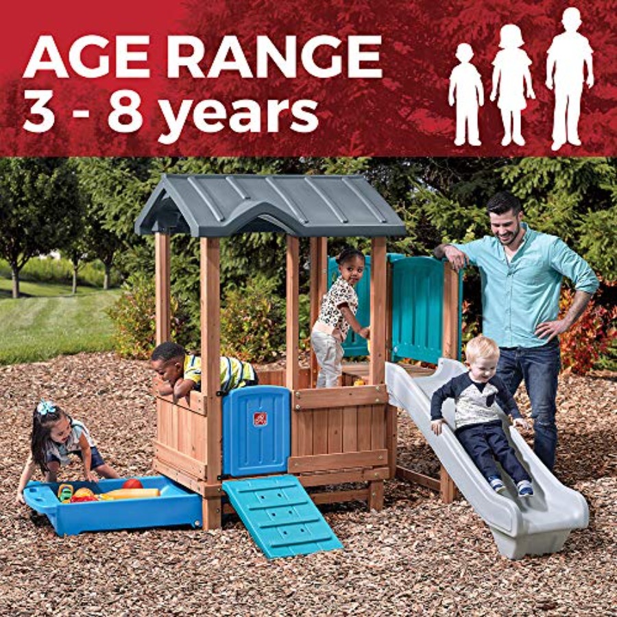 Woodland Adventure Playhouse & - Kids Outdoor Slide Set reseña y precio