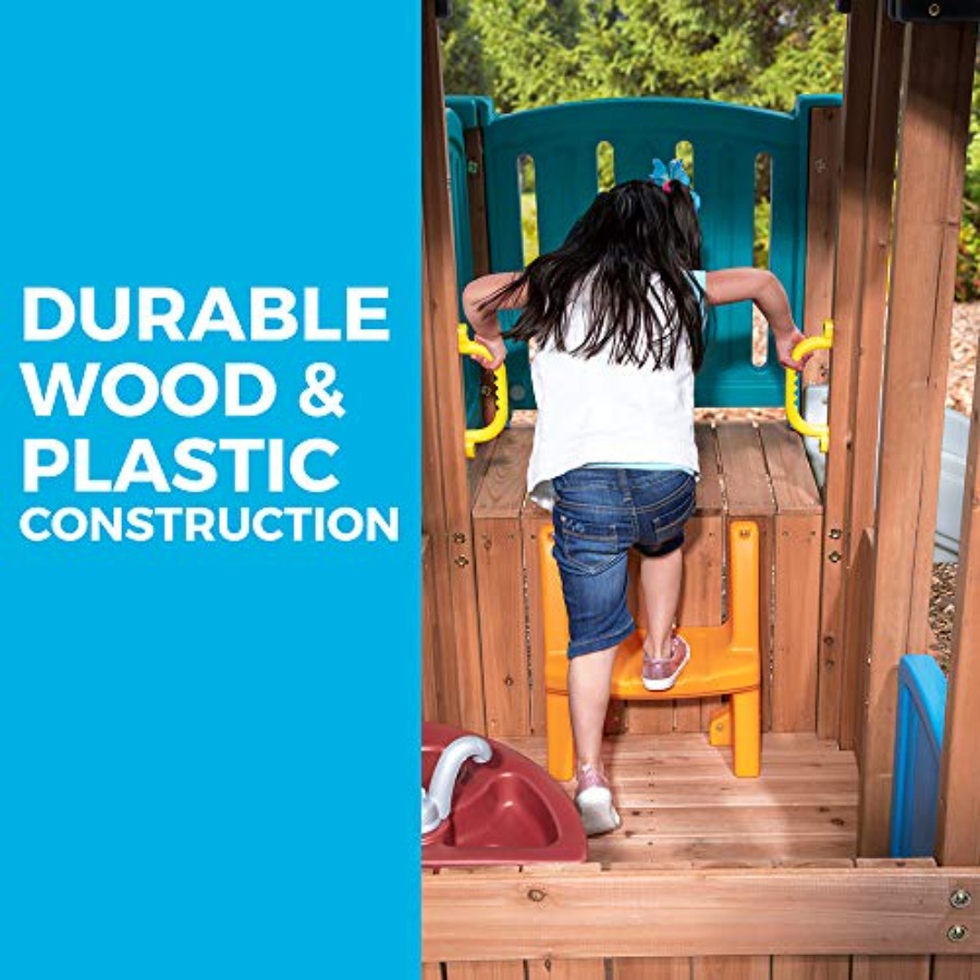 Woodland Adventure Playhouse & - Kids Outdoor Slide Set reseña y precio