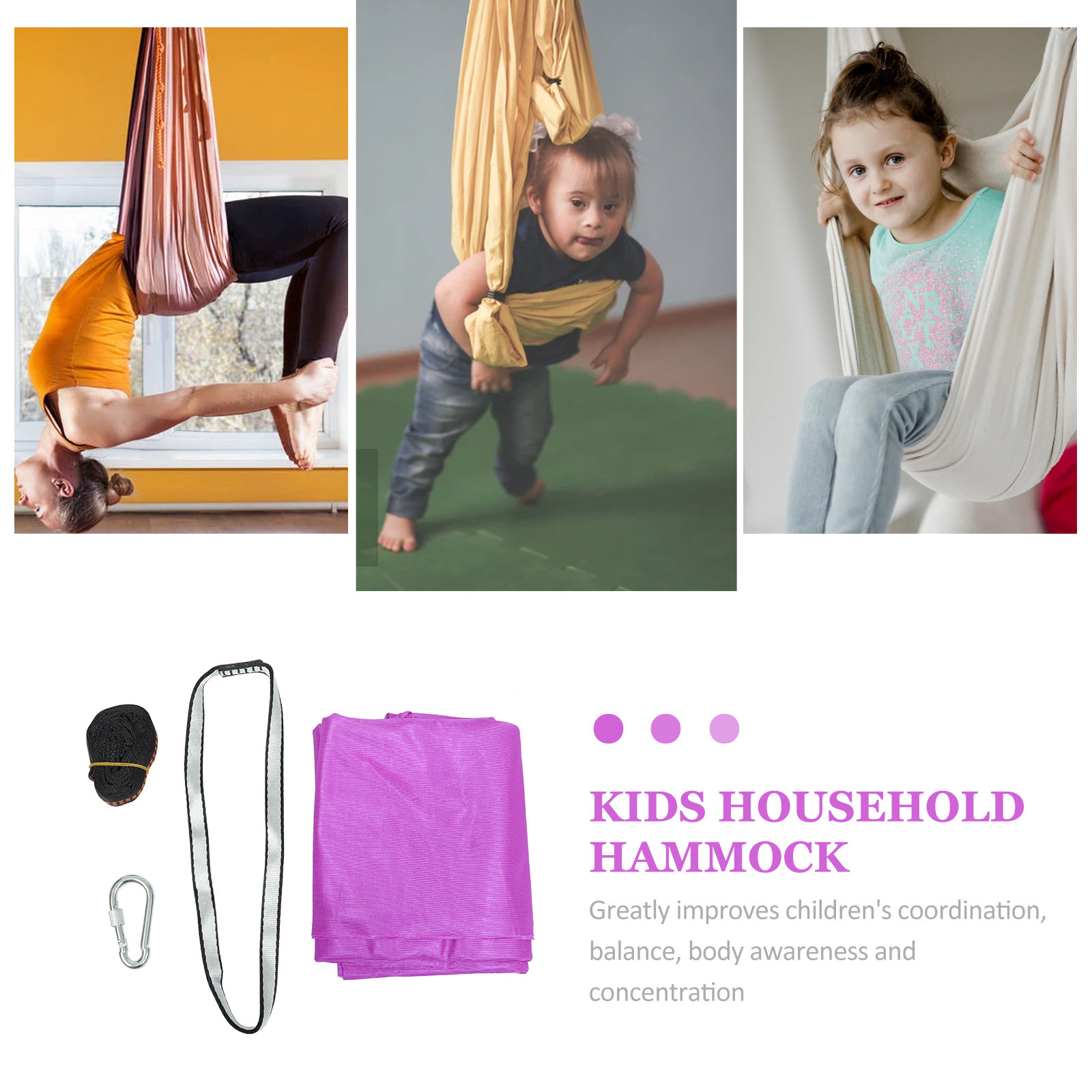 1 Juego de hamaca de yoga para - Kids Outdoor Hammock Swing reseña y precio