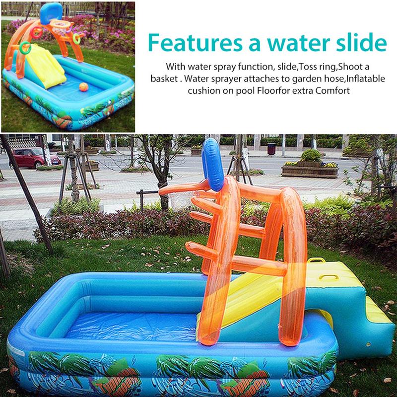 Nueva tobogán de agua divertid - Kids Outdoor Slide Set reseña y precio