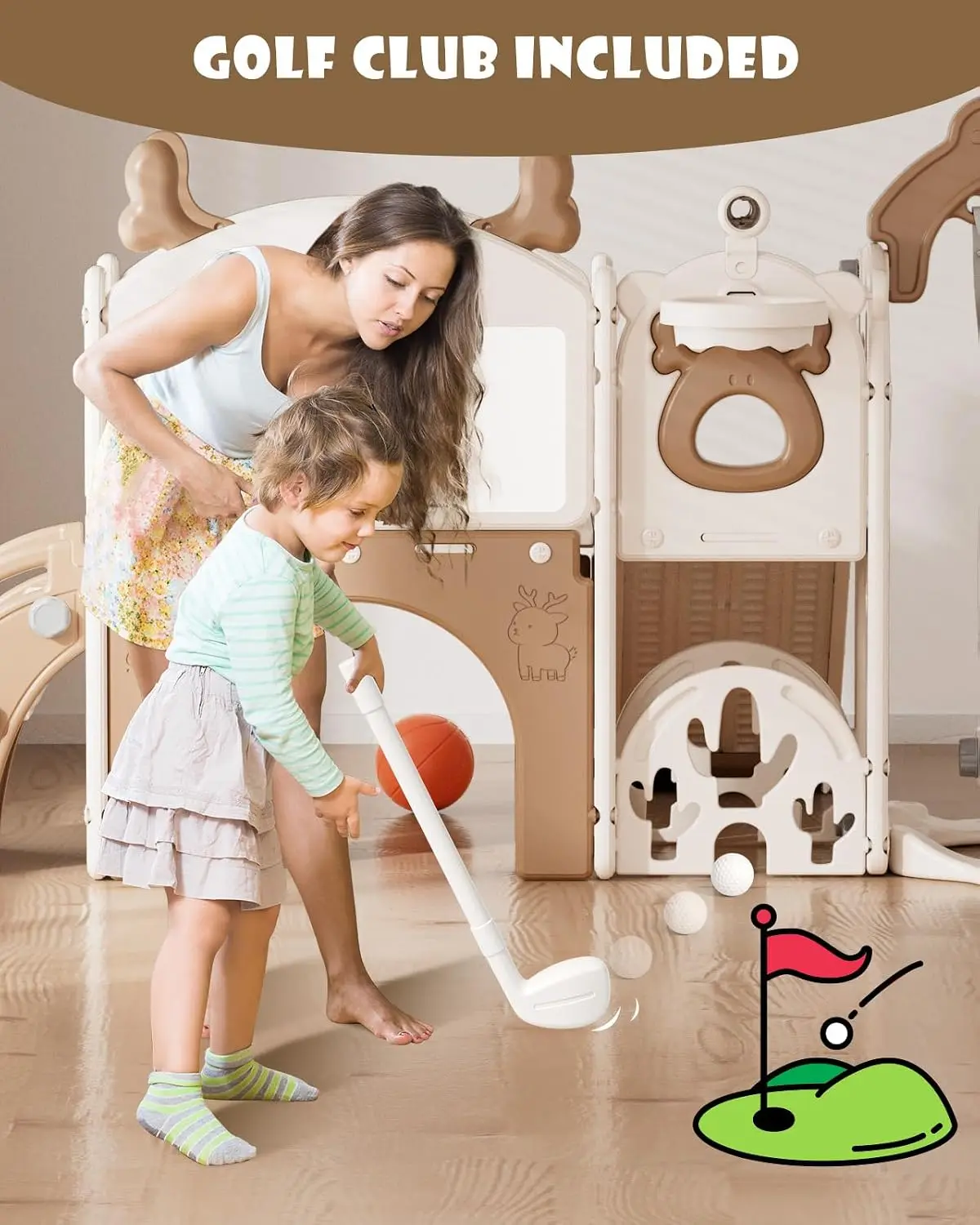 Juego de tobogán y columpio 13 - Kids Outdoor Slide Set reseña y precio