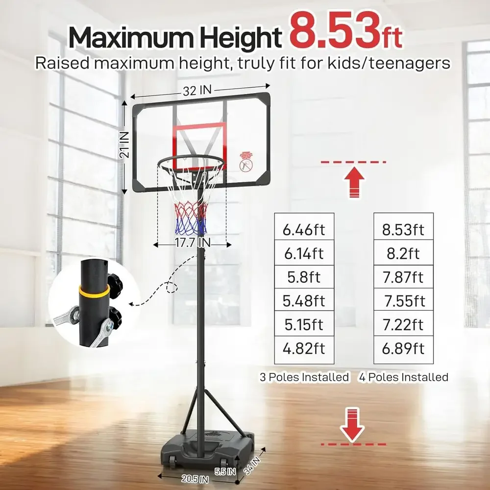 Aro de Baloncesto Portátil de  - Kids Outdoor Basketball Hoop reseña y precio